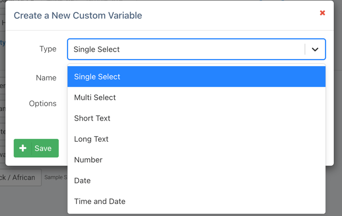 Creating Custom Variables